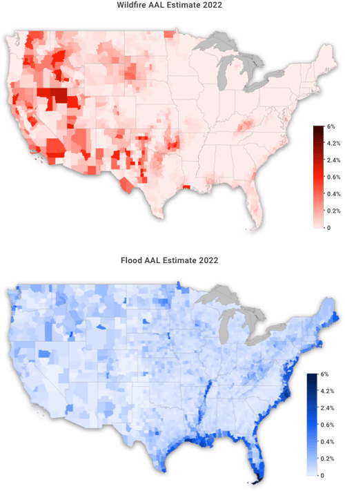 Klima Maps - AAL Wildfire & Flood